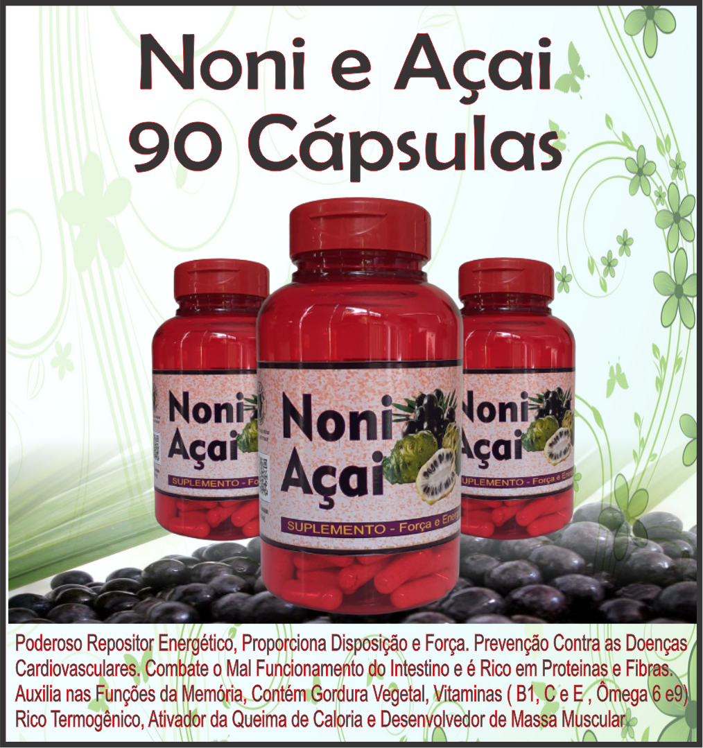Noni e Acaí  -   90 Cápsulas