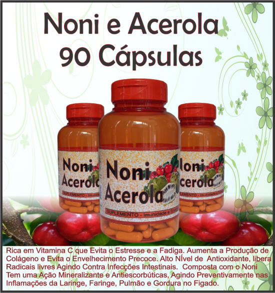Noni  e  Acerola  -  90 Cápsulas
